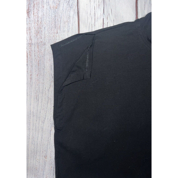 Athleta Shirt Women's Pullover Oversize Black Preppy Casual Mock Neck Size XL - Picture 4 of 8